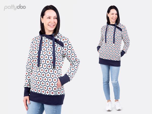 Schnittmuster Naomi Wickelkragen-Sweatshirt by pattydoo